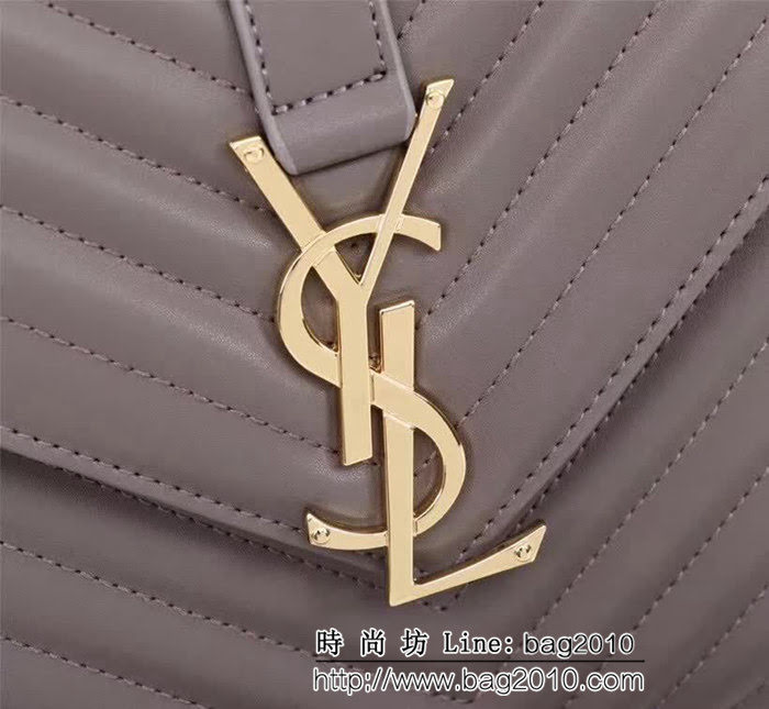 YSL聖羅蘭 經典款 互扣式金屬YSL標誌 原版南非皮肩背包 26588 YAS1332